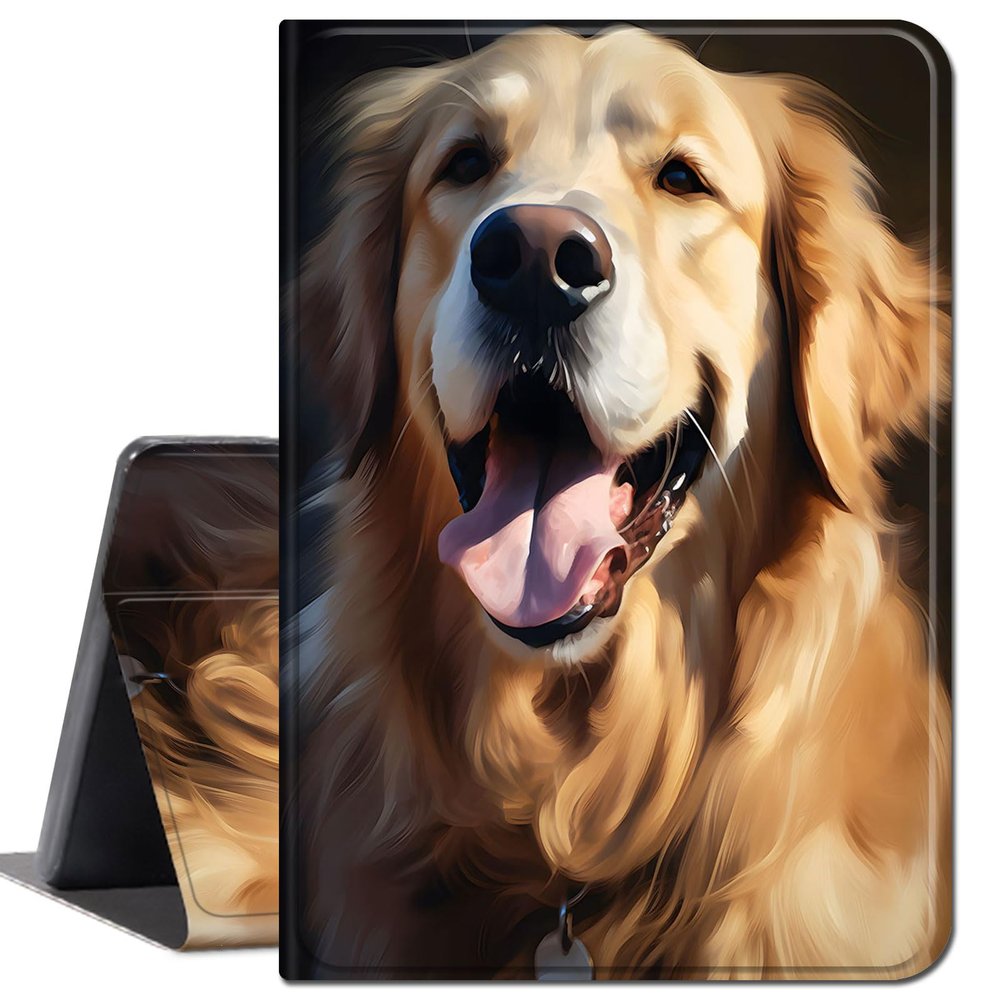 Case for 6.8" Kindle Paperwhite (11th Generation-2021) and Kindle Paperwhite Signature Edition,Slim Lightweight Smart Shell Stand Cover with Auto Wake/Sleep,Golden Retriever Puppy Dog