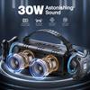 W-KING Bluetooth Speaker, 30W RMS(60W Peak) Portable Wireless Loud Speakers, IPX6 Waterproof Outdoor Speaker Boombox, 24H, EQ, AUX, TF Card, USB Playback, Powerful Speaker for Home, Party, Camping view 2