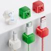 gliship 6-Pack Magnetic Cable Clips - Cell Phone Cord Holder for Nightstand, Mini Cube Cord Holder with 6 Extra Strong Adhesive Pads, USB Cable Magnetic Clip for Office Desk Phone Car Wall Home view 1