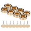 MECCANIXITY 8 Pcs Subwoofer Isolation Pad, 58x22mm Speaker Isolation Pad Feet Speaker Spikes Turntable Audio Studio Monitor Isolation Pad for Audio Equipment, M4 Screws Gold view 1