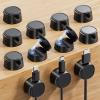 gliship 12 Pack Magnetic Cable Clips  [One-Snap Lock] Phone Cord Holder for Desk, Adhesive Magnetic Cord Organiser for Nightstand, Wall, Car  Under Desk Cable Management for Office, Home view 1
