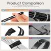 35Pcs Nearockle Silicone Cable Ties, 5.12 Inch Adjustable Cord Organizer Reusable Zip Ties for Charging Cords Earphone Computer Wire, Office Desk Cable Management Travel Accessories(Multi) view 3