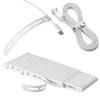 20Pcs Nearockle Silicone Cable Ties, 5.12 Inch Adjustable Cord Organizer Reusable Zip Ties for Charging Cords Earphone Computer Wire, Office Desk Cable Management Travel Accessories(White) view 1