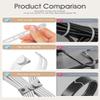 20Pcs Nearockle Silicone Cable Ties, 5.12 Inch Adjustable Cord Organizer Reusable Zip Ties for Charging Cords Earphone Computer Wire, Office Desk Cable Management Travel Accessories(White) view 3