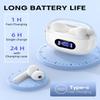 AIMUZIKEER Wireless Earbuds, Bluetooth Earbud & in-Ear Headphones Deep Bass Clear Call, IPX7 Waterproof Ear Buds Wireless Earphones, 30Hrs Playtime Compatible with Samsung TV Phone Android White view 3
