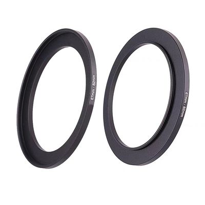 67mm Lens to 82mm Filter or Hood or Other Lens Converter Accessories, 67mm-82mm Aerometal Camera Lens Filter Adapter Step-Up Ring-2 Packs