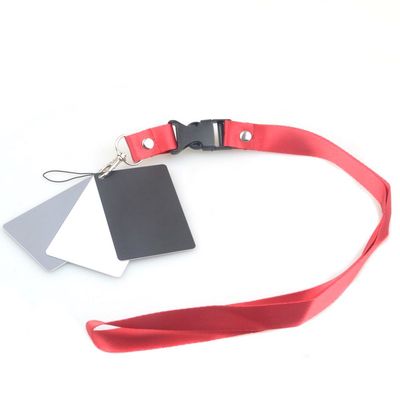 White Balance Card, 18% White Balance Black White Grey Precise Exposure Checker Passport Color Calibration Card with Neck Strap for Digital Photography Video