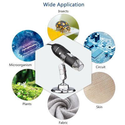 1000X USB Handheld Line Control HD Digital Microscope 8 LED Lights Mini Portable for Computer Suitable for Students Engineers Inventors Science Enthusiasts, Ideal for Skin Plant