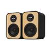 House of Marley Uplift Bluetooth Bookshelf Speakers, Bamboo Finish, Bluetooth 5.3, Superior Stereo Sound, RCA Input, Recycled Fabric, Sustainable Paper Packaging, Perfect Pair for Turntables view 1