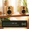 House of Marley Uplift Bluetooth Bookshelf Speakers, Bamboo Finish, Bluetooth 5.3, Superior Stereo Sound, RCA Input, Recycled Fabric, Sustainable Paper Packaging, Perfect Pair for Turntables view 2