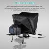 Teleprompter, Foldable 14in Smartphone Control Teleprompter Teleprompter for Camera Teleprompter for Laptop with Remote Control Cleaning Cloth for Online Teaching Live Streaming view 2