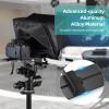 Teleprompter, Foldable 14in Smartphone Control Teleprompter Teleprompter for Camera Teleprompter for Laptop with Remote Control Cleaning Cloth for Online Teaching Live Streaming view 3