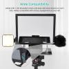 Teleprompter, Foldable 14in Smartphone Control Teleprompter Teleprompter for Camera Teleprompter for Laptop with Remote Control Cleaning Cloth for Online Teaching Live Streaming view 4