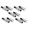 DBEIXIWEI XLR 3 Pin Male & Female Plugs Audio Mic Microphone Cable Plug Connector Audio Socket, 5 Pair Male and Female XLR Connector view 3