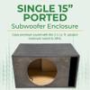 Adire Audio Single 15 Inch Subwoofer Box Ported  3.5 Cu Ft, Baltic Birch, Pre-Wired 10ga OFC - 24mm Baffle, USA Made Birch Ply Subwoofer Enclosure to Enhance Sound & Bass, Handles up to 1500W view 2