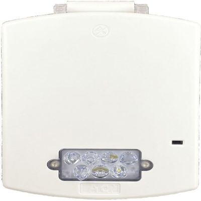 EL4XST-FW Eluxa Outdoor 4X Horn Strobe with Clear Lens, White; FIRE Lettering; Sleek, Modern Aesthetics with No Visible Mounting Screws; Both Wall and Ceiling Mount