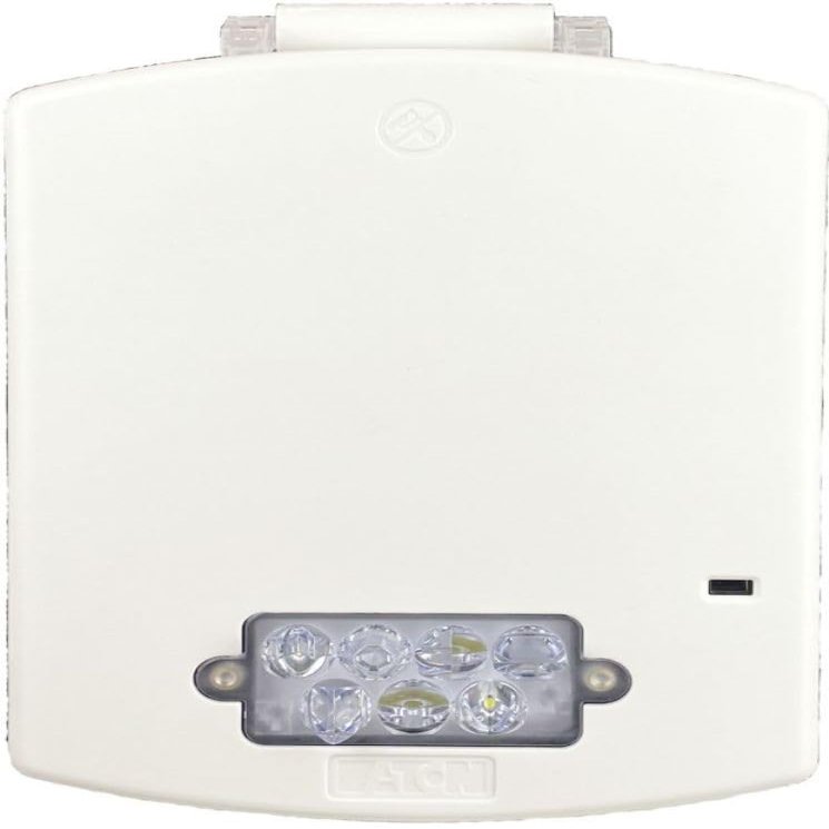 EL4XST-FW Eluxa Outdoor 4X Horn Strobe with Clear Lens, White; FIRE Lettering; Sleek, Modern Aesthetics with No Visible Mounting Screws; Both Wall and Ceiling Mount