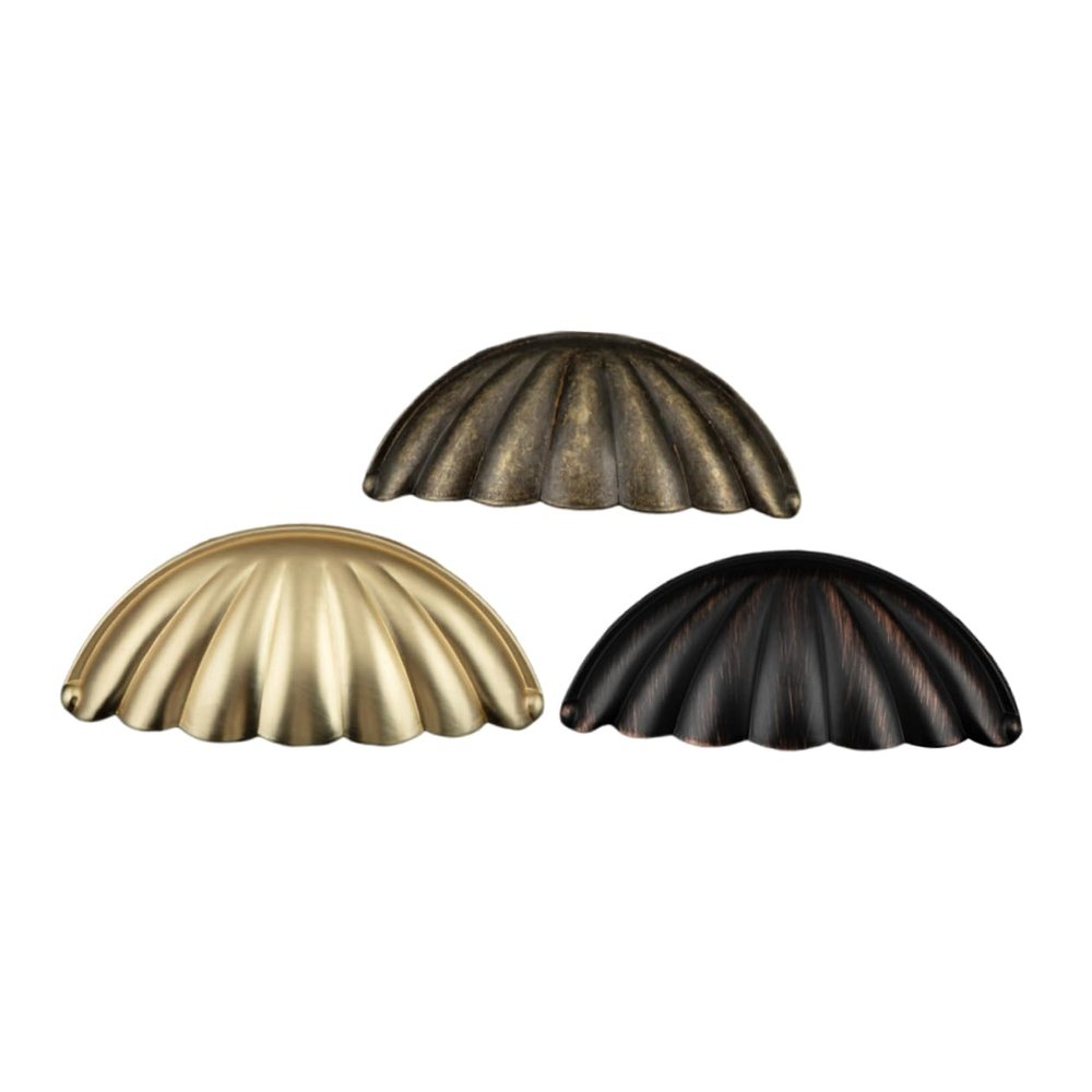 ANDRESLAD 3pcs Gold Pulls Replacement Cabinet Door Knobs Brushed Handles for Kitchen