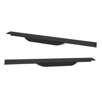 WOONEKY Cabinet Pulls Black Knurled Aluminum Easy to Install Decorative Handles for Kitchen Closet