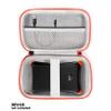 Alltravel Protective Case for SP Silicon Power Rugged Portable External Hard Drive Armor A30 2TB, 1TB (Black with Orange Zip) view 3