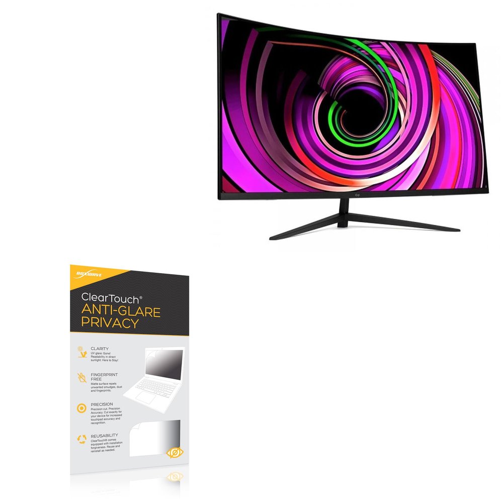 BoxWave Screen Protector Compatible with Crossover Overpower 32GP165C Monitor (32 in) - ClearTouch Anti-Glare Privacy (2-Pack), Privacy Screen Protector Flexible Film Anti-Glare