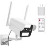 onovatpol Fake Security Camera with Motion Sensor Light&Audio& Sound&Doorbell for Outdoor, Decoy Simulated Dummy Surveillance Cameras for Inside, IP54, Warning Sticker Included (Power Adapter) view 1