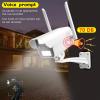 onovatpol Fake Security Camera with Motion Sensor Light&Audio& Sound&Doorbell for Outdoor, Decoy Simulated Dummy Surveillance Cameras for Inside, IP54, Warning Sticker Included (Power Adapter) view 2
