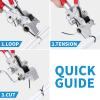 Bazzurt Stainless Steel Cable Tie Tool,Automatic Tightening Cutting Ratchet Tie Clamp,Suitable for Tie Width of (0.315-0.787) inch,Simple and Efficient,Suit Indoors and Outdoors view 4