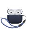 Suitable for AirPods 4 All-Round Protective case case, Headphone Charging case with Scratch Resistant Cover, 360 Shock Resistant, Waterproof and Drop Resistant (Noon Blue+Blue Lanyard) view 1