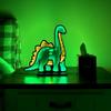 Elumina Decor - Dinosaur Infinity Mirror Night Light - LED Dinosaur Nightlight for Kids - USB-Powered with Dimmer Switch - 3D LED Infinity Light - Bedroom Decor for Boys, Girls & Teens - 12" x 13" view 2