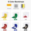 30cm Foldable LED Light Box, Portable Photo Studio, 3 Lighting Mode + 10 Level Dimmer + 6 Color Backgrounds, Simple Photographic Equipment view 4