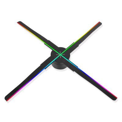 3D Hologram fan,3D Hologram Projector, 3d Fan Holographic Projector 52 Cm Wifi LED Sign Advertising Machine Built-in 8G Memory 552 Lamp Beads Support MP4/JPG/GIF/MOV for Halloween,Bar,Casino,Party,Eve