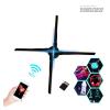 3D Hologram fan,3D Hologram Projector, 3D Holographic Projector Light Upgraded 638Leds Wifi Hologram Player LED Display Fan Advertising Light APP Control Logo for Halloween,Bar,Casino,Party,Events view 3