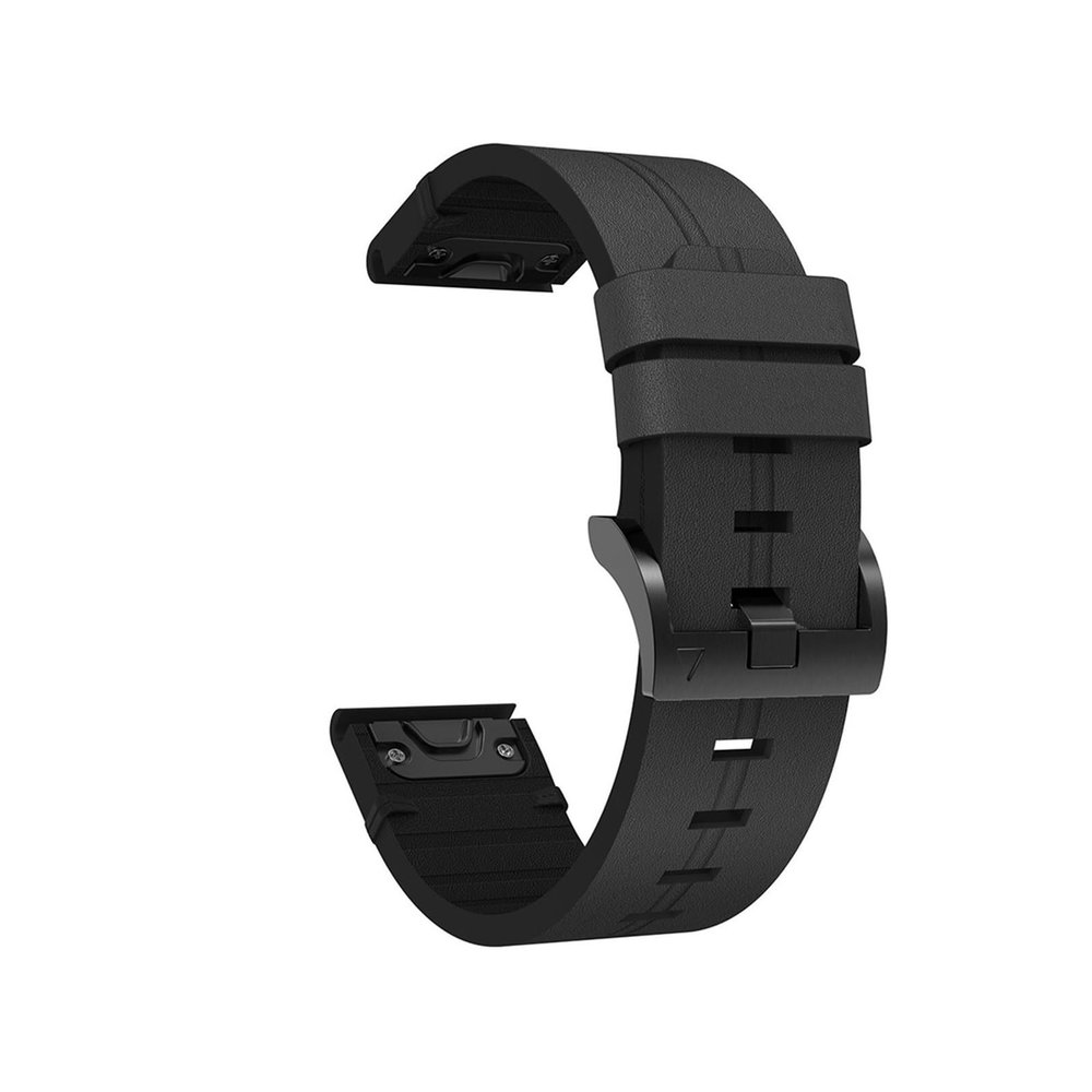 26mm 22mm 20mm Watchbands For Garmin Fenix8/7x/6x/7s/6s Quick Fit strap For Fenix7/6/Enduro3/MARQ series leather strap(Black,20mm(7s/6s/5s))