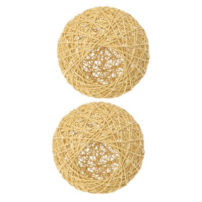 WOONEKY Indoor Woven Chandelier Light Fixture Lamp Shade Decor Accessory Multi-purpose Ceiling Lamp Cover
