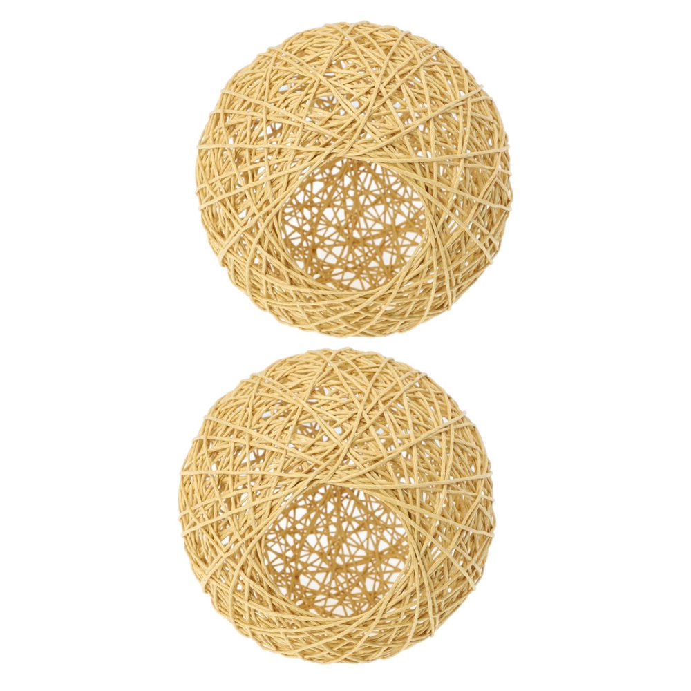 WOONEKY Indoor Woven Chandelier Light Fixture Lamp Shade Decor Accessory Multi-purpose Ceiling Lamp Cover