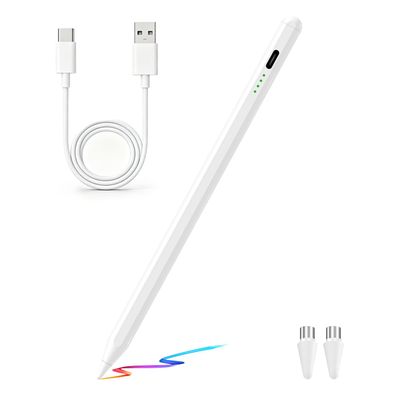 Universal Active Stylus Pen,Compatible with Android & iOS Phones/Tablet Touch Screen:Laptop,IPAD,Android Phones,Tablets, Samsung Galaxy, Magnetic Design,Type C Rechargeable,Smooth Writing and Drawing
