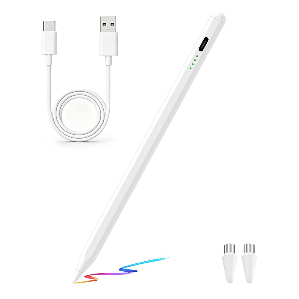 Universal Active Stylus Pen,Compatible with Android & iOS Phones/Tablet Touch Screen:Laptop,IPAD,Android Phones,Tablets, Samsung Galaxy, Magnetic Design,Type C Rechargeable,Smooth Writing and Drawing