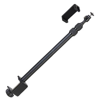 OSALADI Adjustable Webcam Stand for Desk Rotating Tabletop Clamp Mount Height Adjustable Design for Streaming and Photography Phone Holder