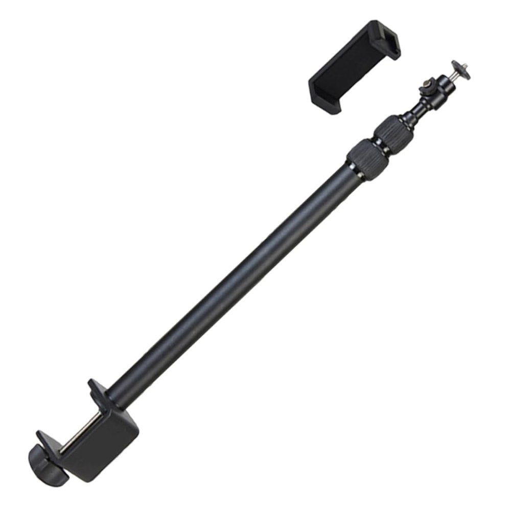 OSALADI Adjustable Webcam Stand for Desk Rotating Tabletop Clamp Mount Height Adjustable Design for Streaming and Photography Phone Holder