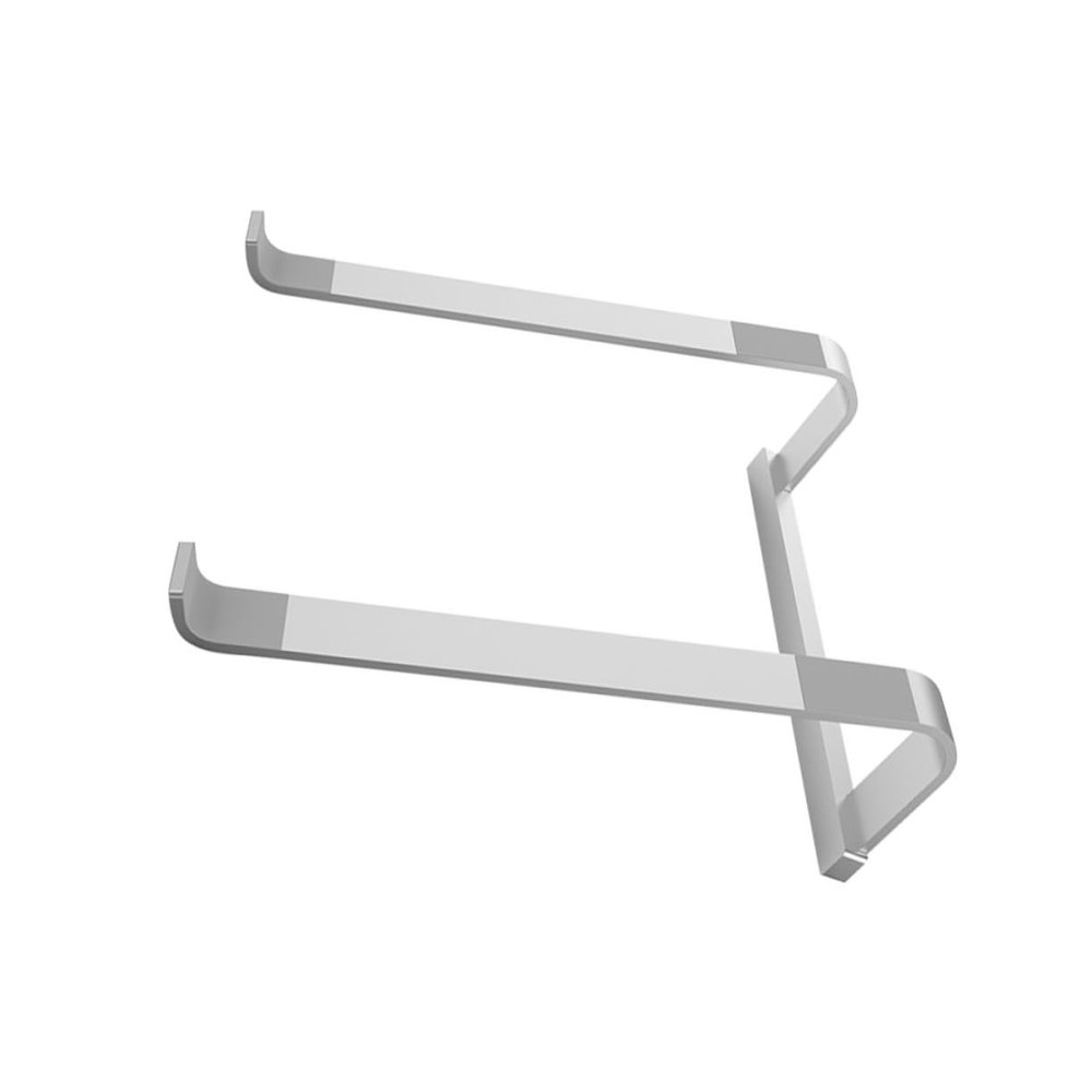 MERRYHAPY Elevated Laptop Raiser Stand Fan Aluminum Alloy Computer Rack Holder for Couch Bed Silver