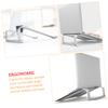 MERRYHAPY Elevated Laptop Raiser Stand Fan Aluminum Alloy Computer Rack Holder for Couch Bed Silver view 4