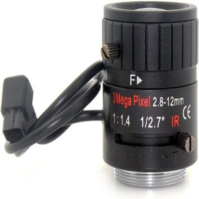 MINZIHAO 3MP Lens 2.8-12mm Varifocal HD CCTV Lens F1.4 Auto Iris CS Mount Lens for IP Security Surveillance Camera Multilayer Coating