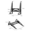 SPXTOM 2-in-1 Notebook Stand, Desk Ergonomic, Aluminum, Portable Laptop Riser, Notebook Holder, Save Space, All 17" E-Readers(Pink) view 2