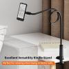 Arctiiro Gooseneck Kindle Holder for Reading in Bed - [Case-Friendly] Phone Holder for Bed, Kindle Paperwhite Stand Accessories, Overhead Cell Phone Clamp Mount for Desk, for Tablets 4-10 inches view 3