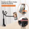 Arctiiro Gooseneck Kindle Holder for Reading in Bed - [Case-Friendly] Phone Holder for Bed, Kindle Paperwhite Stand Accessories, Overhead Cell Phone Clamp Mount for Desk, for Tablets 4-10 inches view 4