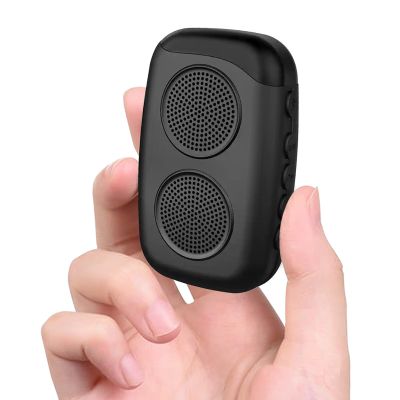 Anliato DS1510 Wearable Bluetooth Speaker, Clip-On Wireless Portable Speaker with Built-in Mic for Hands-Free Music and Calls, Stereo Loud Sound, Black