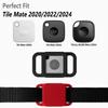Geiomoo Silicone Case for Tile Mate 2024, 2022, 2020, Cover for Tracker Anti-Scratch, Holder Protect Finder Tag for Dog, Cat, Pets, Kids (Black+Red) view 2