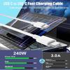 240W USB C Cable, USB C to USB C, C to C Cable Fast Charging for MacBook Pro/MacBook Air, iPad Pro/iPad Air, iPhone 16 Pro Max/ 16 15 Pro/Plus,Samsung,Compatible 140W/100W /65W/45W/35W/20W (2Pack,3ft) view 3