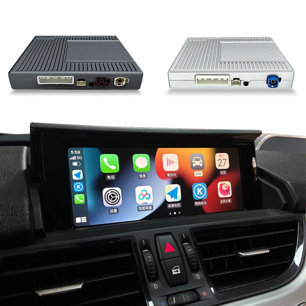 Wireless Carplay Retrofit Kit Decoder for BMW serisi 5 7 F10 F11 F07 GT F01 F02 F04 NBT System Android Mirror Link AirPlay CarPlay Camera Function (NBT System Black)